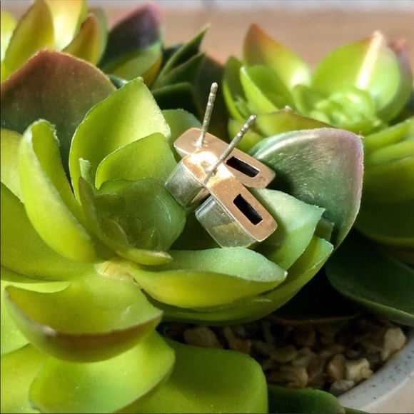 Vintage Custom Garnet Citrine Earrings - Picture 5 of 8